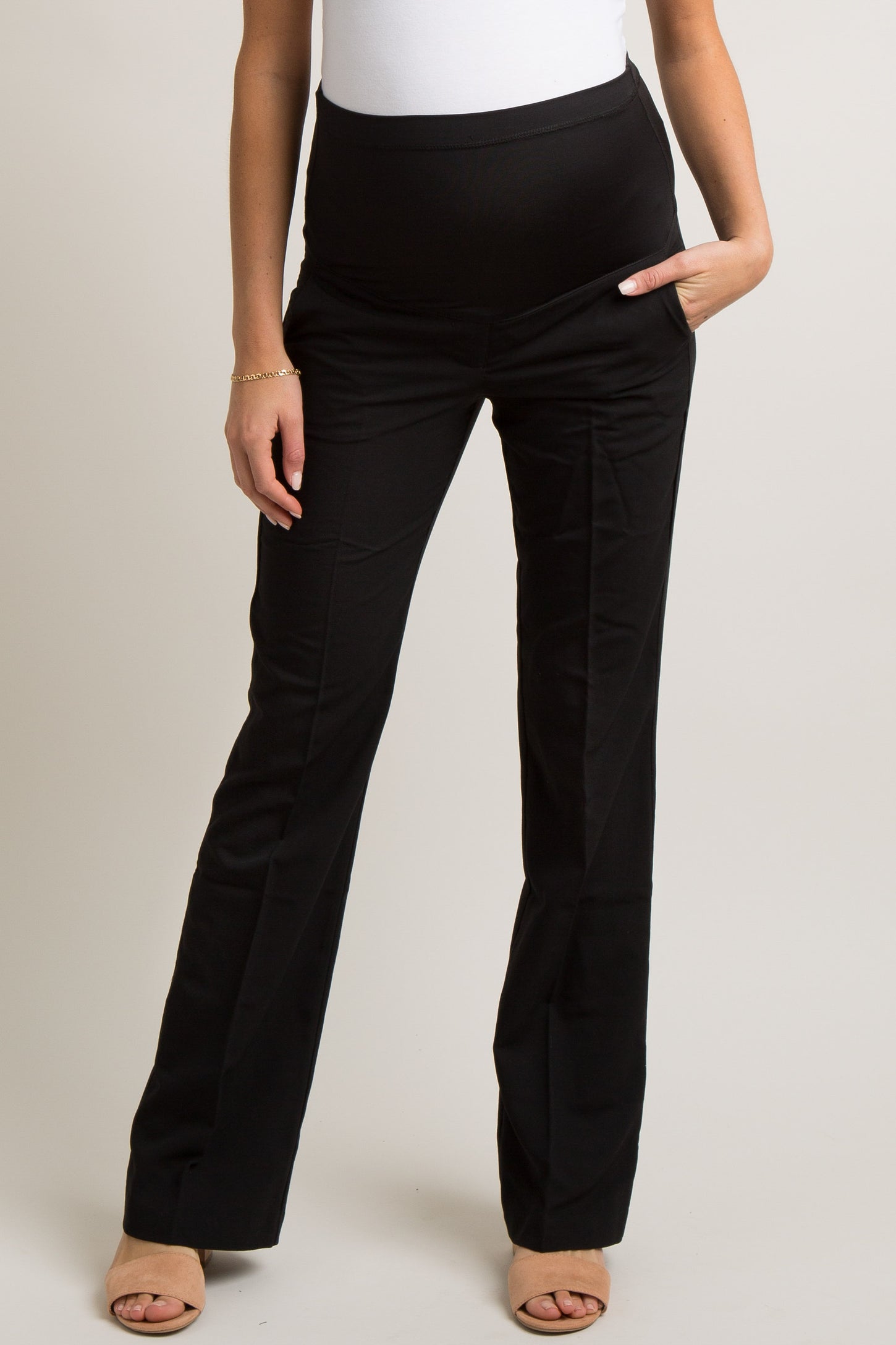 Maternity Dress Pants Work Pants Maternity Pants Extender Comfortable  Trousers Black S at Amazon Women's Clothing store